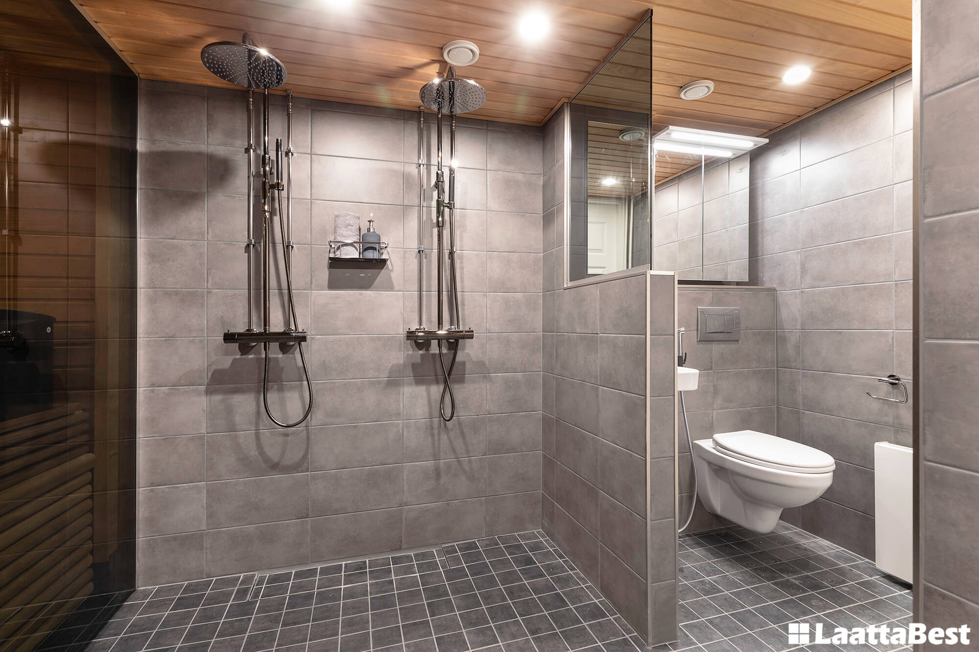 Kylpyhuone, sauna ja WC-tila - remontti | LaattaBest
