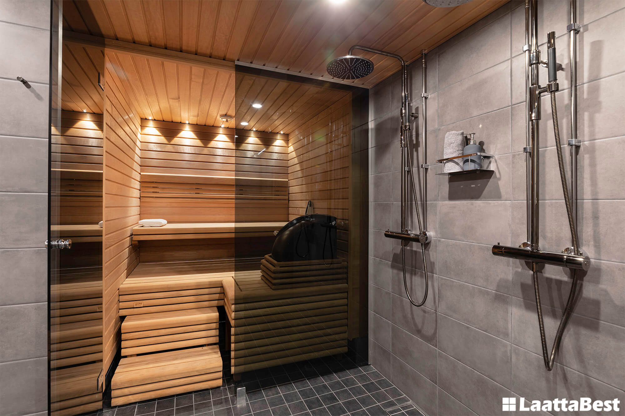 Kylpyhuone, sauna ja WC-tila - remontti | LaattaBest